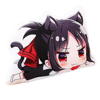 China Viable Wholesale Designer Decorative Cute Cutout Pillow Bed Custom Anime Pillow Case for sale