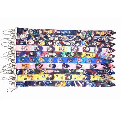 China Sublimation Tool Polyester Anime Cartoon Lanyard Custom Lanyard For Mobile Eco-friendly Phone for sale