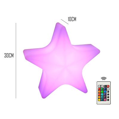 China Star Europe Best Sell 16 Colors Garden Rechargeable Star Shaped Star Night Light Lamp With Remote Control for sale