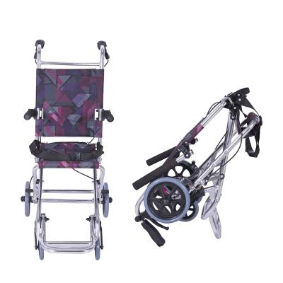 China Folding wheelchair health care physiotherapy mini aluminum alloy wheelchair small manual lightweight portable wheel light for sale