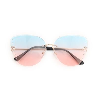 China Fashion Sunglasses Sutor Metal Sunglasses in Two Colors Sun Glasses Diamond Clear Rimless Sunglasses for Ladies for sale