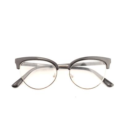 China Acetate Optical Glass Frames 2021New Combination Semi-metal Frames Fashionists Retro Glass Frames for sale