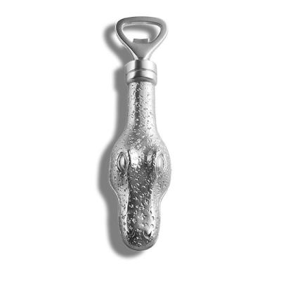 China Etched Die Cast Metal Bottle Opener Crocodile Bottle Opener 165*40MM for sale