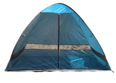 China 210*120*130CM Blue Silver Coated Polyester Outdoor Camping Beach Pop Up Tents for sale