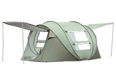 China Breathable Panoramic Screen Window Green 190T PU Coated Polyester Pop Up Camping Tent for Outdoor Activities for sale