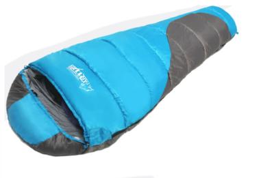 China Outdoor Dual Color Coated Polyester 210T 215*75CM 90% Duck Down Filling Mountain Sleeping Bags Warm Windproof Relax Zip Pouch for sale