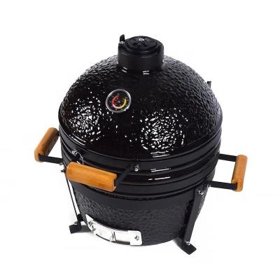 中国 黒い陶磁器のKamadoの木炭グリル16インチの優れた小型卓上 販売のため