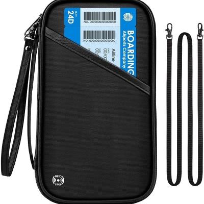 China Waterproof Portable Document Organizer RFID Travel Passport Wallet Holder 9.25*5.2*0.87'' for sale