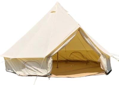 Chine Camping Famille Camping Bell Centre de tente PU3000mm enduit 285G coton résistant au vent 400*400*250CM à vendre