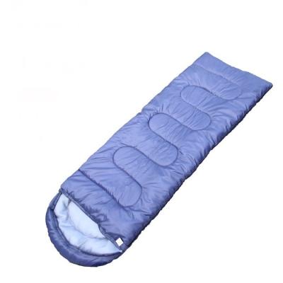 China Bolso de dormir de montaña de poliéster para exteriores de 190T azul resistente al agua 210*75cm en venta