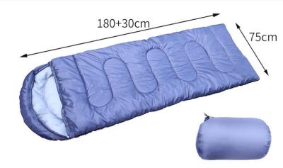 China Customized 210*75CM Blue Waterproof 190T Polyester Outdoor Mountain Sleeping Bags For Cold Weather for sale