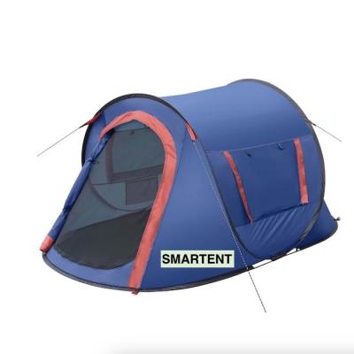 China 7.2FT*4.5FT*40Inch fácil de configurar para 2 personas azul impermeable poliéster pop up tienda de campamento con ventanas de malla ventilada en venta