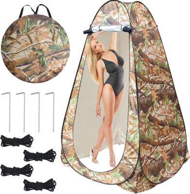 China 47.2*47.2*74.8inches Custom-Camufflage 190T Polyester Pop-Up-Privatsphäre Zelte mit UV-Schutz Wasserdichtes Design zu verkaufen