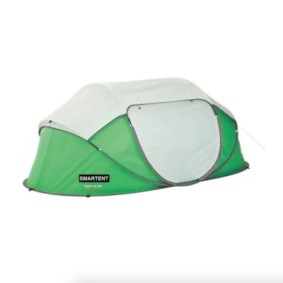 China 135*230*89CM 2-persona de fibra de vidrio verde impermeable poliéster pop up tienda de campamento en venta