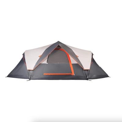 China 410*210*140CM Grey Polyester 6-Season Pop Up Camping Tent With Waterproof Floor / Mesh Windows for sale