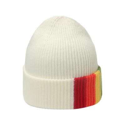 China Outdoor witte kleur hergebruik duurzaam RPET gebreide bonnet volwassen grootte voor de winter Te koop