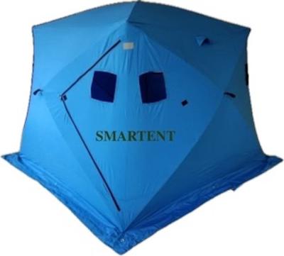 China 147*147*165CM Festival Azul Pesca Pop Up Tenda de Trabalho revestida de poliéster 300D Oxford Fibra de vidro Pão para acampamento ao ar livre à venda