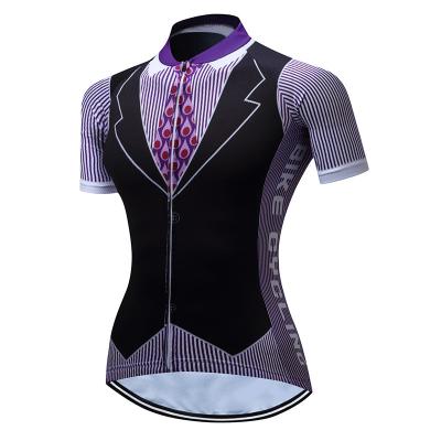 China Vrouwelijke Bergfiets die sleeved het Cirkelen van Jersey plotseling Grint Jersey berijdt Te koop