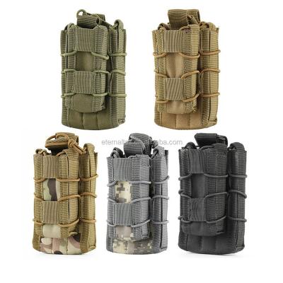 China Double Decker Single Rifle Pistol Mag MOLLE Pouch Tactical Open Top Pouch for sale