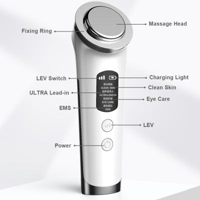 China Skin Tightening 2020 Home Use Beauty Equipment Skin Tightening Face Clean 4 in 1 Ultrasound Beauty Device for sale