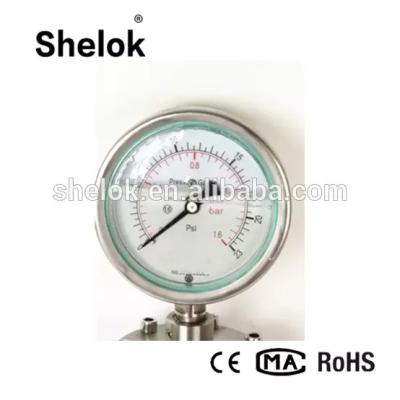 China CE Manufacturer Oil Filled Diaphragm Stainless Steel Manometers, Pressure Gauges for sale