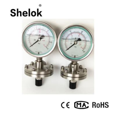 China High Quality 150mm Diaphragm Flange Pressure Gauges For Water & Gas for sale