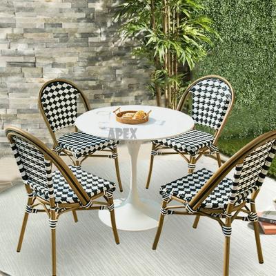 China Modern Weave Chair Modern Woven Outdoor Rattan Webbing Garden Chair Frame Patio Solid Aluminum Chair for sale