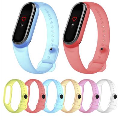 China Unique Watchbands For MI Band 3 4 5 Colorful 6 Modes Silicone Wrist Strap For MI Band 3 4 5 6bracelet for sale