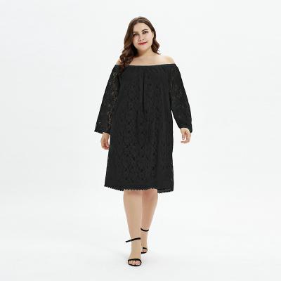 China 2021 Wholesale Plus Size Long Sleeve Clothing Comfortable Plus Size Dress Women's Casual Dress for sale