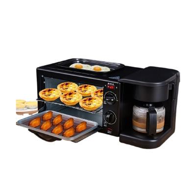 China Rv Oven Multi Functional Make Coffee Electric Grill Fried Eggs Family 3 in 1 Breakfast Maker for sale