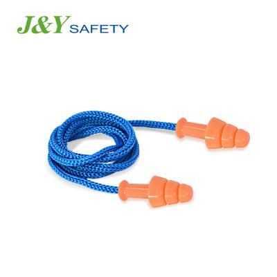 China Reusable Silicone Ear Plugs Christmas Tree Shaped Earplugs Noise Cancelling Ear Protection With Cord for sale