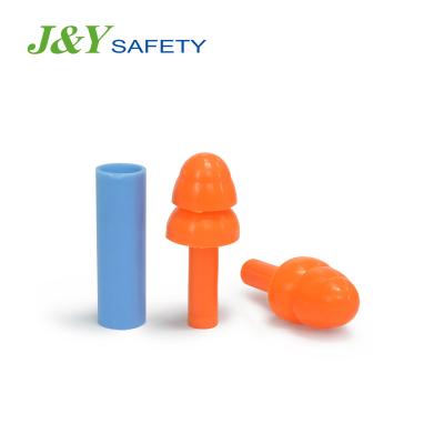 China In Ear 2 Layers Safety Protector Water Sport Tube Ear Plugs Silicone Noise Cancelling For Sleeping for sale