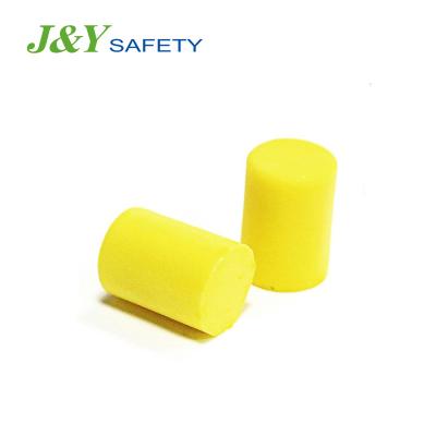 China Color Customized Soft PU Foam Cylindrical Noise Reduction Earplugs Disposable Safety Wired Earplugs for sale