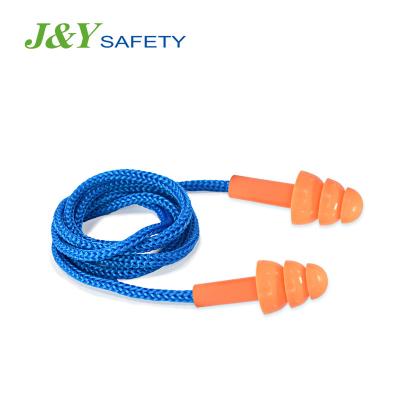 China Wholesale Sound Insulation TPR Earplugs Waterproof Noise Stop Earplug With Cord Lanyard for sale