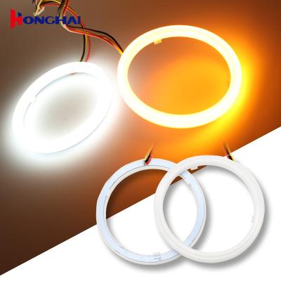 China LED Angel Eyes Cotton Light LED Angle Eye Led White Yellow Halo Ring Angle Eyes 60mm 70mm 80mm 90mm 100mm 110mm 120mm with Turn Signal for sale