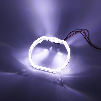 China LED Angel Eyes Square Halo Rings New 120mm Car Auto Accessories Pink Green Red Yellow White Blue Auto Headlight Lights 12V 24V Drift Angle Eyes for sale