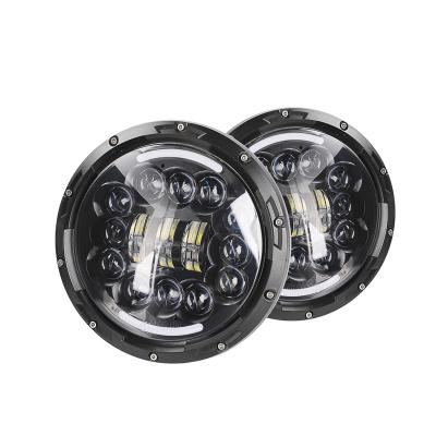 China 7 Inch Hi-Lo Round H4 LED Headlights 12V 24V Beam Headlight 12V 24V Aluminum Housing Die Casting Aluminum Housing Car Led Running Light For Jeep Wrangler Auto Lighting Systems for sale