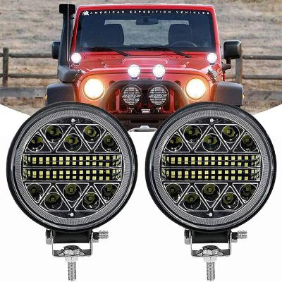 China Diecast Aluminum Housing Car Led Work Light 102W Round 4inch Fog Light Led Spotlight 4x4 Accessories Off Road Headlight For Trucks Tractor Trailer 12-24v for sale