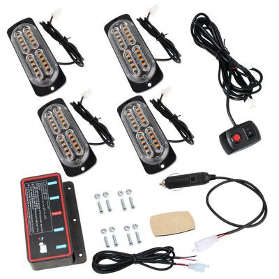 China 80 LED Strobe Lights For Cars 12v 24v Emergency Police Flasher Light Flasher Bar 4 In 1 Strobes Led Lamps Strobe Light for sale