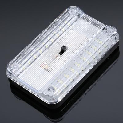 China Plastic 36 Led Light Board With Switch Car Reading Ceiling Cover 12V Lamp 12V Light White Interior Rectangle Trunk Auto Vehicle Work Light for sale