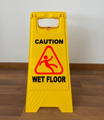 China PP Plastic Frame Caution Notice A Frame Plastic Warning Wet Floor Sign for sale