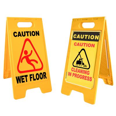 China Floor Sign Plastic Wet Warning Board Printing PP Sign 12*24 Inch for sale