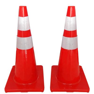 China UV / Cold- Color Resistant Plastic Portable 70cm PVC Forbidden Parking Traffic Cone for sale