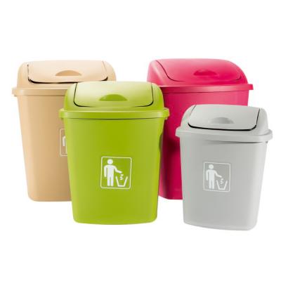 China Small Size 10L Hotel School Viable Home in 50L Plastic Square Round Trash Bin With or Without Lid Wholesales Factory for sale