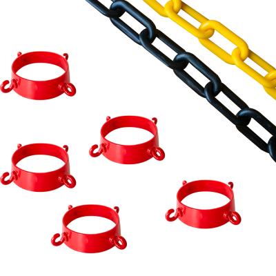 China Red Plastic 4 Hooks Road Safety Traffic Cone Chain Connector PE Cone Chain Connector Road Safety Cone Accessories for sale