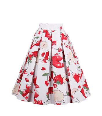 China 2022 New Breathable Pleated Skirt Girls Party Multicolor Plaid Mid-Length Skirt Girls Retro Swing Print Dresses for sale