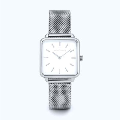 China Water Resistant Size Quality Brand Luxury Men Women Watch Stainless Steel Quartz Color Square Wristwatches for sale