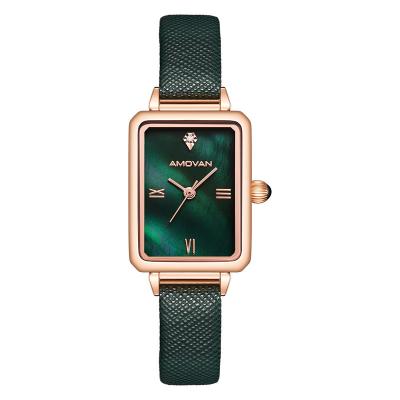 China Luxury Waterproof Rectangle Case Women Wristwatch With Japan Movement for sale