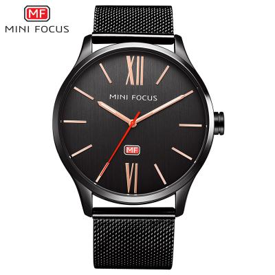 China 2021 Day/Date High Quality Minimalist Men's Watches Custom Business Stainless Steel Ultra Thin Watch for sale