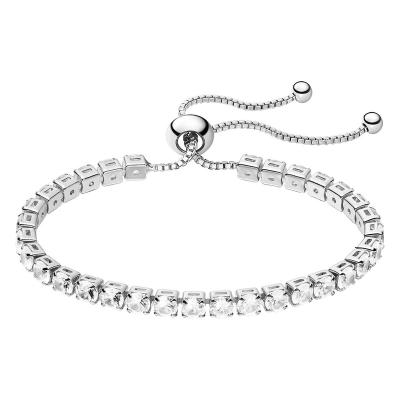 China Wholesale High Quality Zirconia Tennis Suppliers Brand Adjustable Bracelet CLASSIC Crystal Slider Women Bracelet Sparkle For Lady Gift B for sale